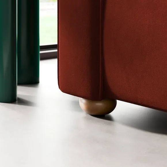 Zoe II Velvet 3 Seater Sofa 5