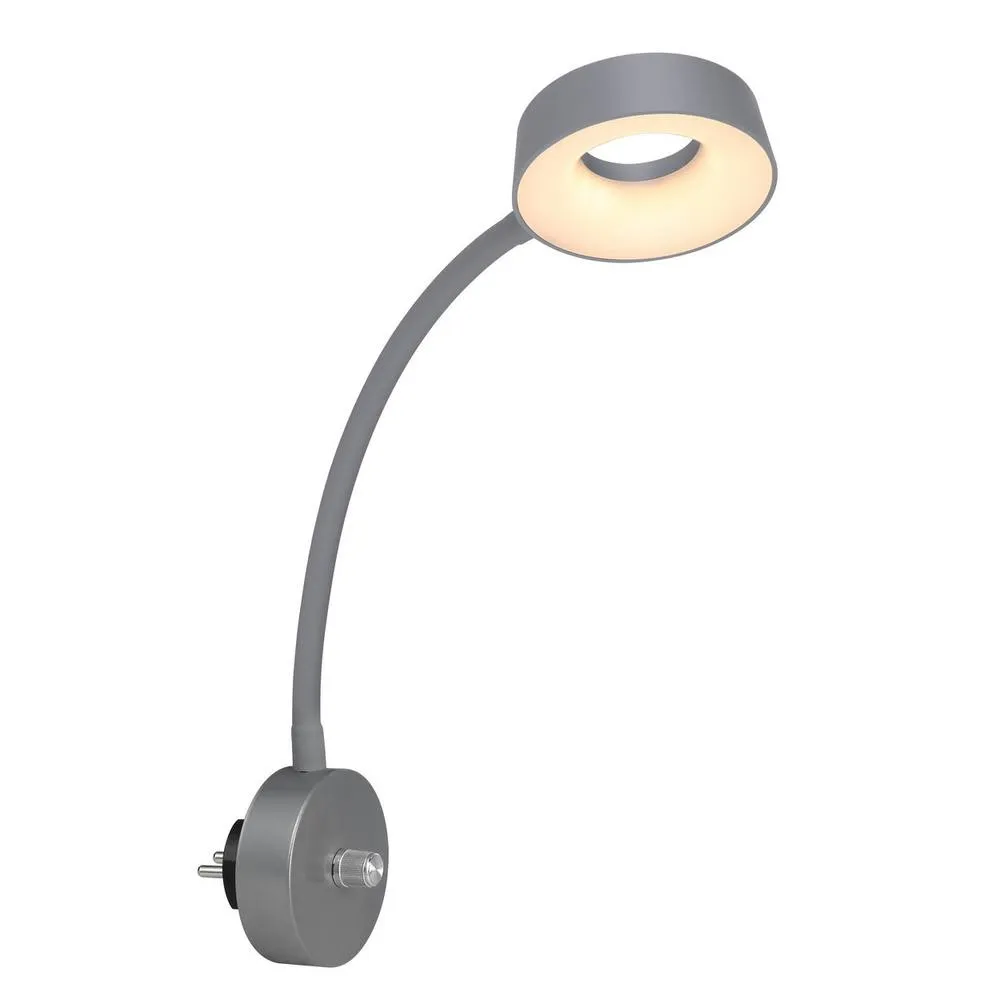 Netlighting Lehovo Reading Wall Light Silver Colored LED Dimmable 3000K