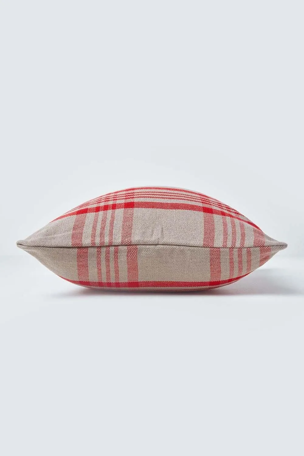 Homescapes Tartan Pattern Cushion Cover in Grey 2