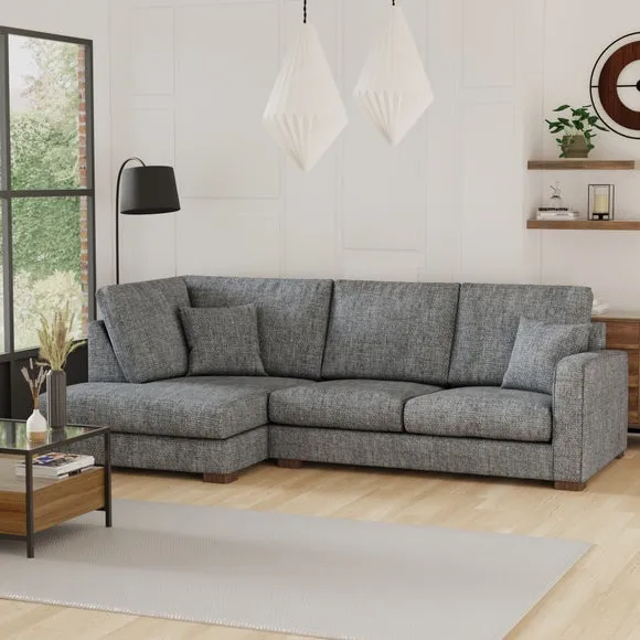 Carson Deep Sit Chunky Chenille Corner Sofa 1