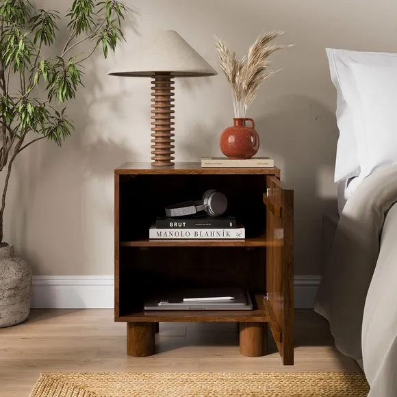 Juni Bedside Table, Mango Wood 2