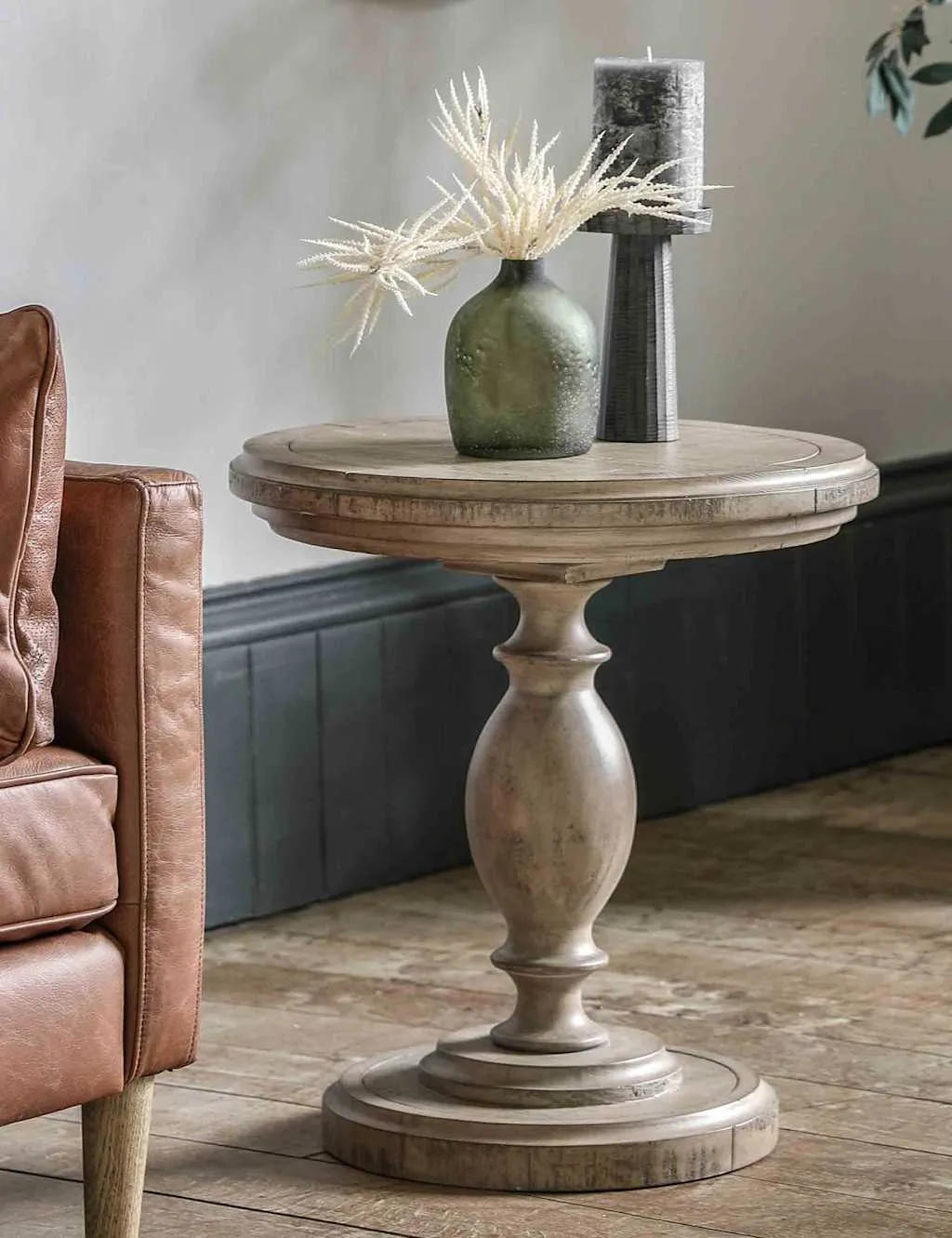 Gallery Direct Vancouver Round Wood Side Table Natural