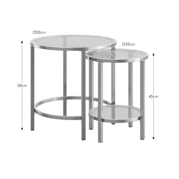 Sofia Glass Nest of Tables 6