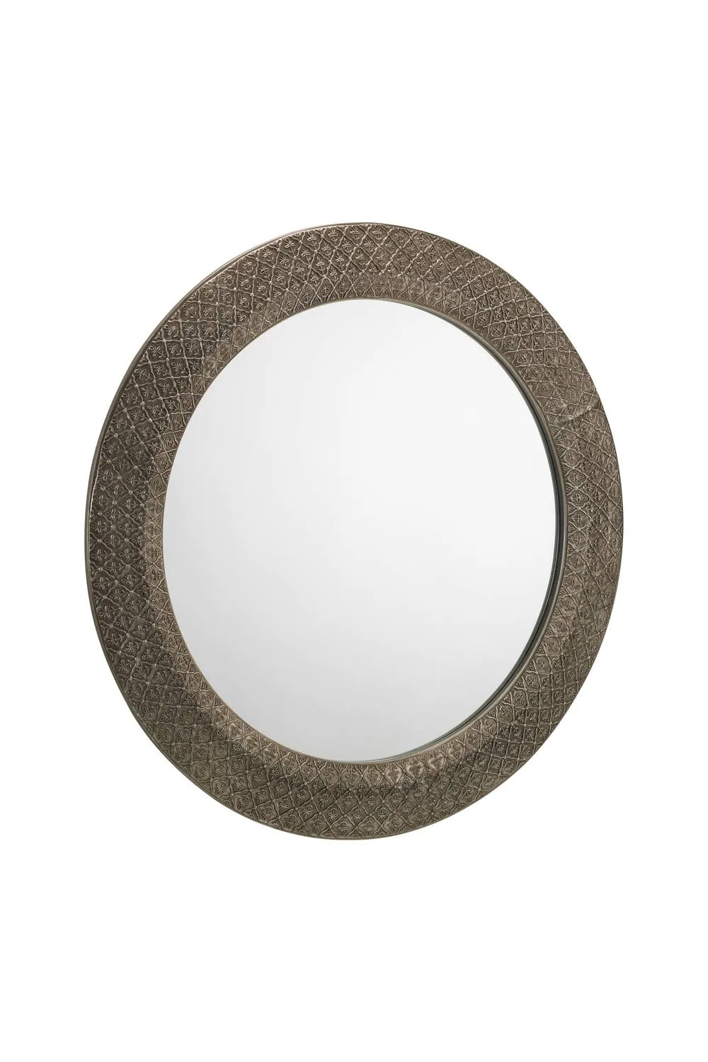 Julian Bowen Cadence Round Wall Mirror in Silver 2