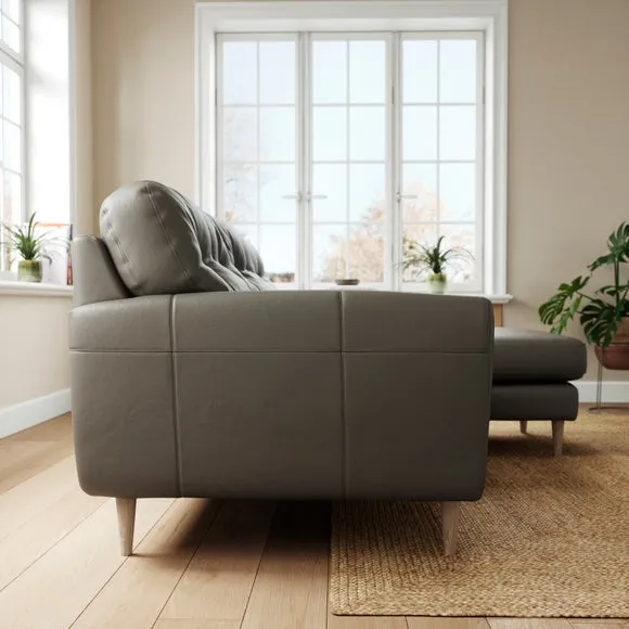 Sven Classic Leather Large Corner Chaise Sofa 2