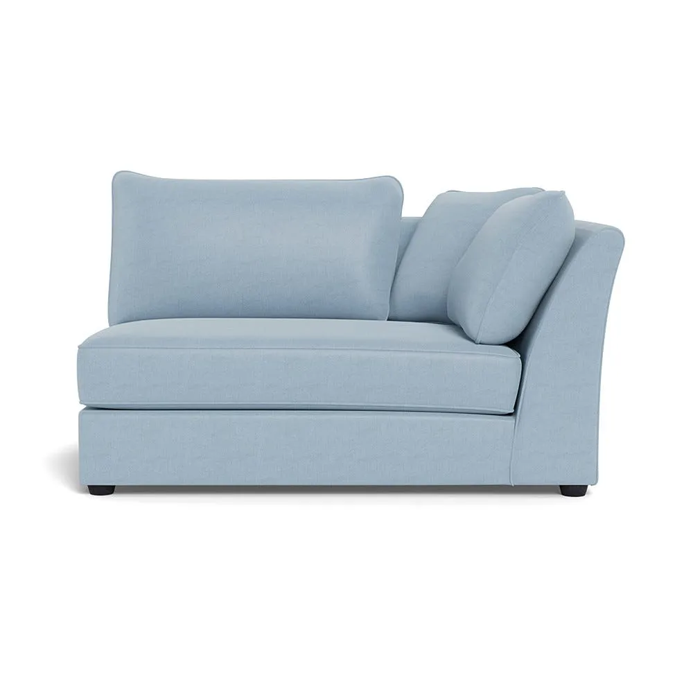 Heal's Tailor Large Curved Right Hand Facing Corner Unit Capelo Linen-Cotton Sea Shanty Black Feet