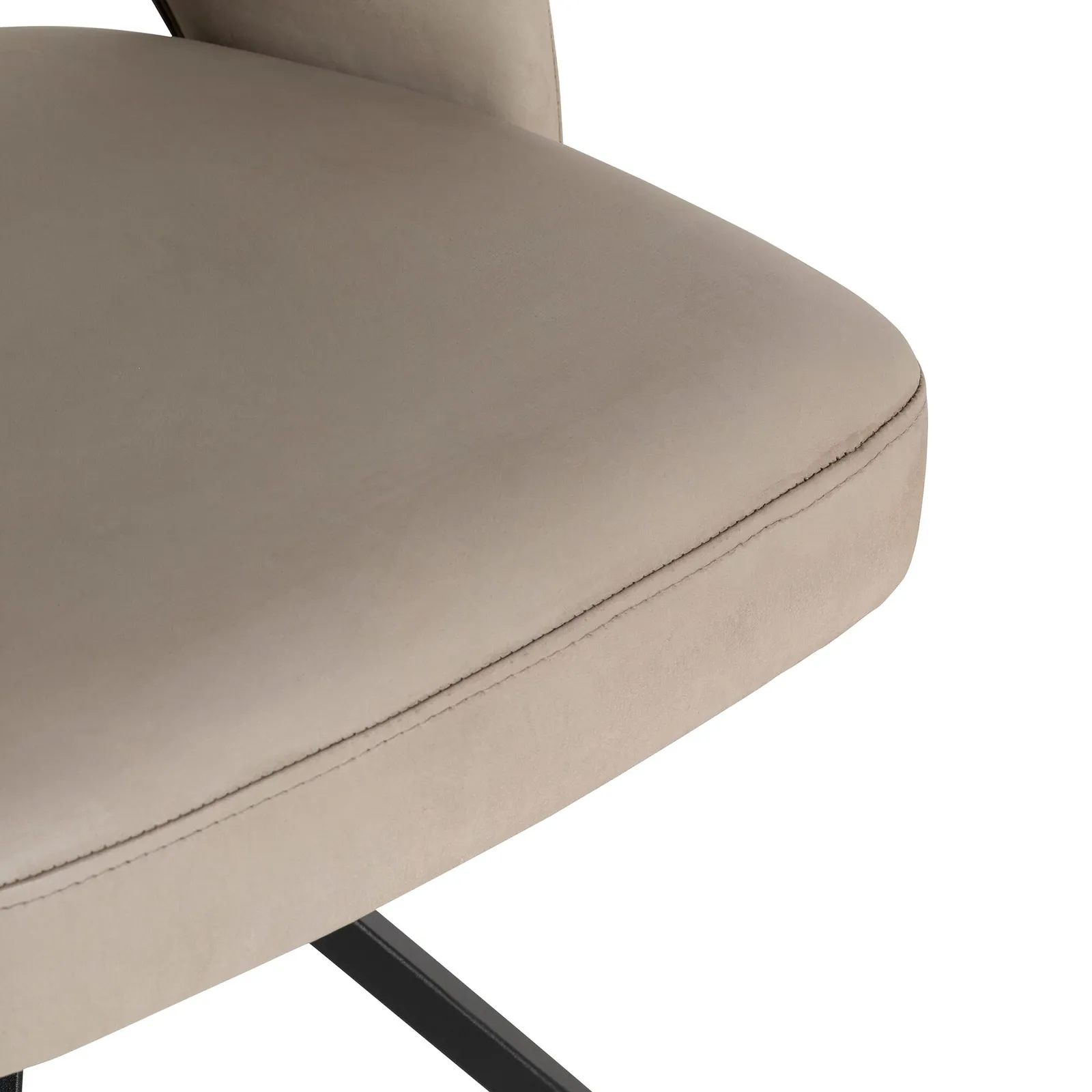 Pure Furniture Beck Swivel Dining Chair With Curved Metal Legs, Grey Leather | Barker & Stonehouse 6