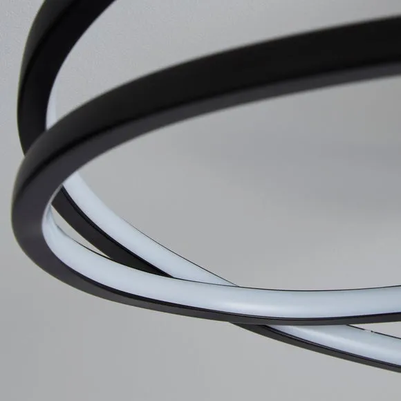 Menton Integrated LED Swirl Flush Ceiling Light 3