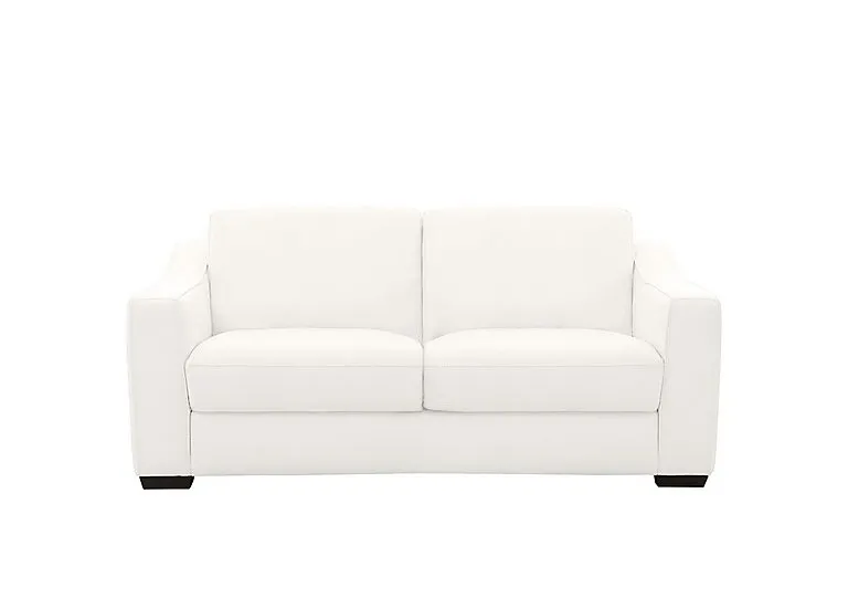 Optimus 2 Seater Leather Sofa - BV Star White