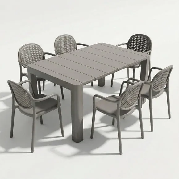 Modura Henrik Rectangular Dining Table with 6 Stina Armchairs 2