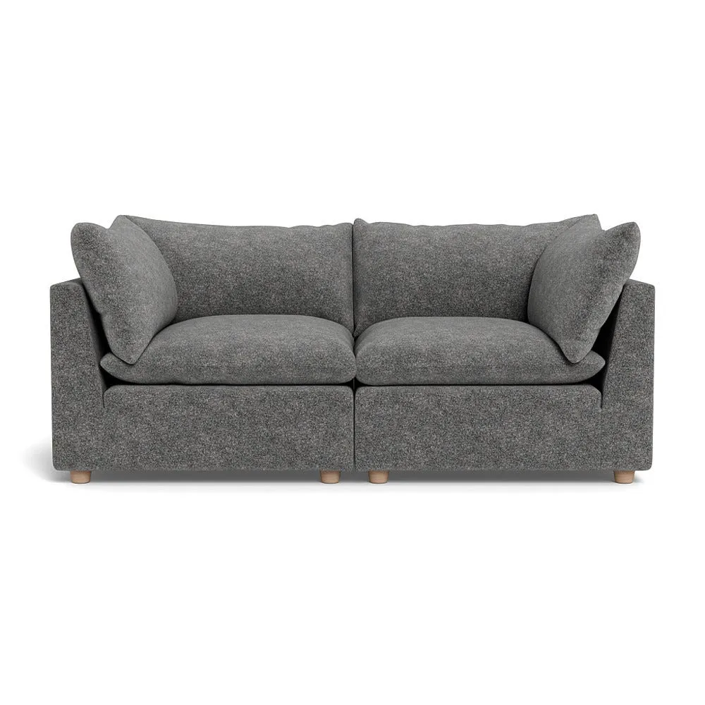 Heal's Astrid 3 Seater Sofa Melton Wool Shale Natural Beech Feet 1