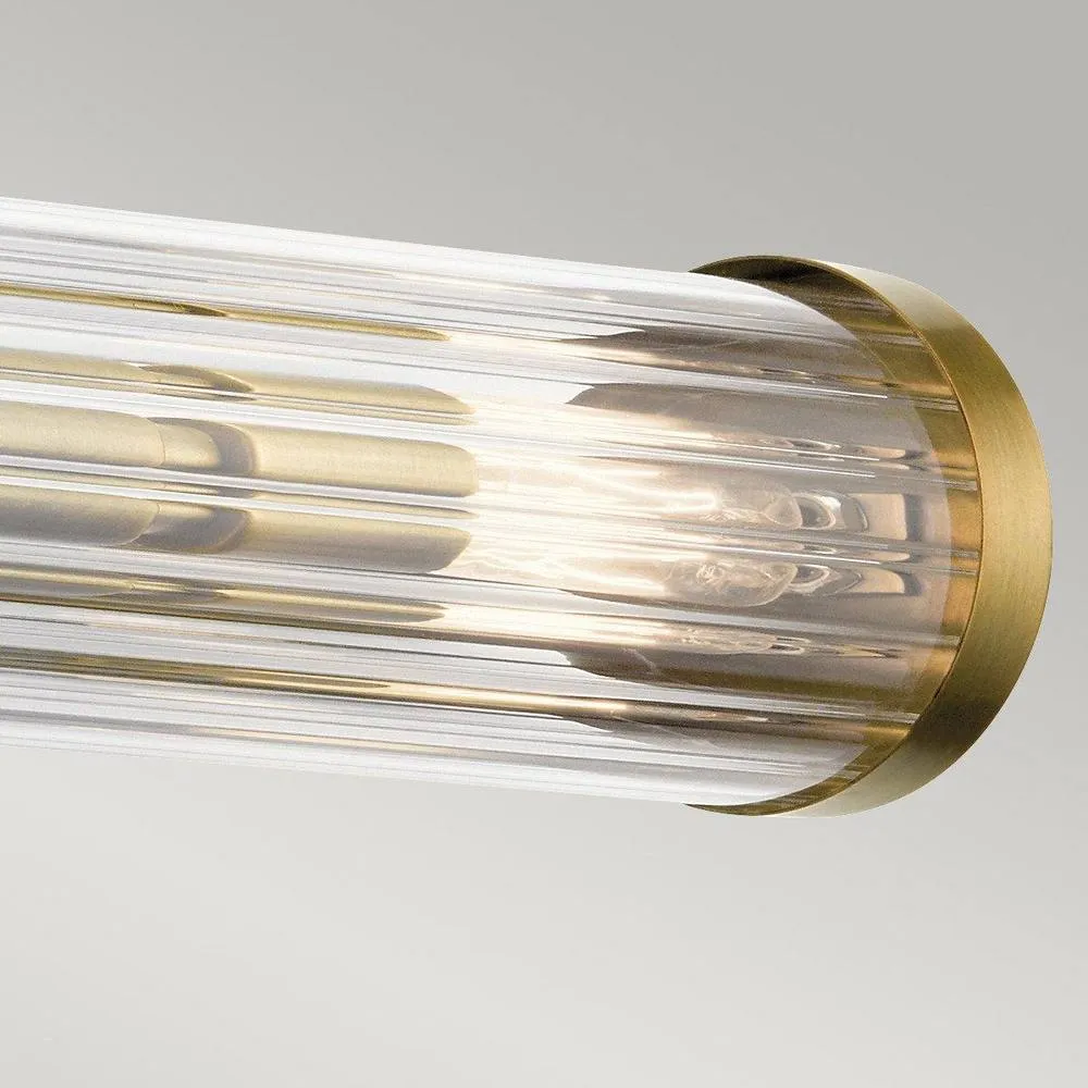 Netlighting Kichler Azores Bathroom Wall Lamp Natural Brass IP44 in Yellow 4