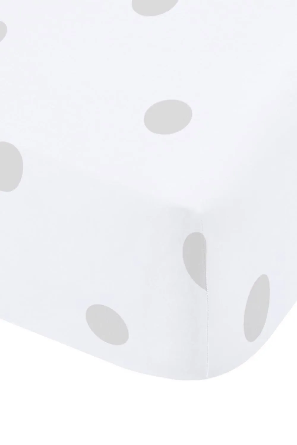 Catherine Lansfield Polka Dot 100% Brushed Cotton Fitted Sheet in Grey 3