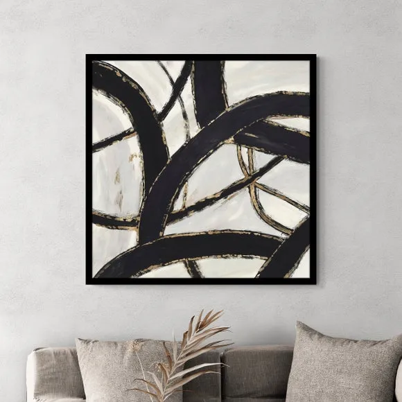 Gold Metal Abstract Framed Print