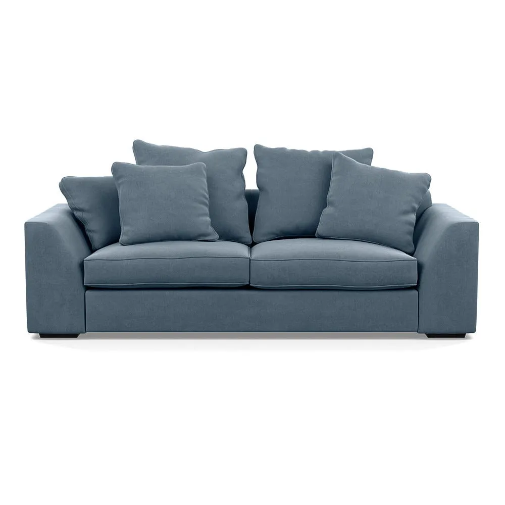 Heal's Cumulus 4 Seater Sofa Capelo Linen-Cotton Mineral Black Feet 1