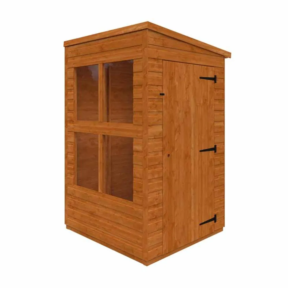 Buttercup Farm 4x4 Flex Pent Summerhouse Garden Sunroom 12mm Flex in Burnt Orange