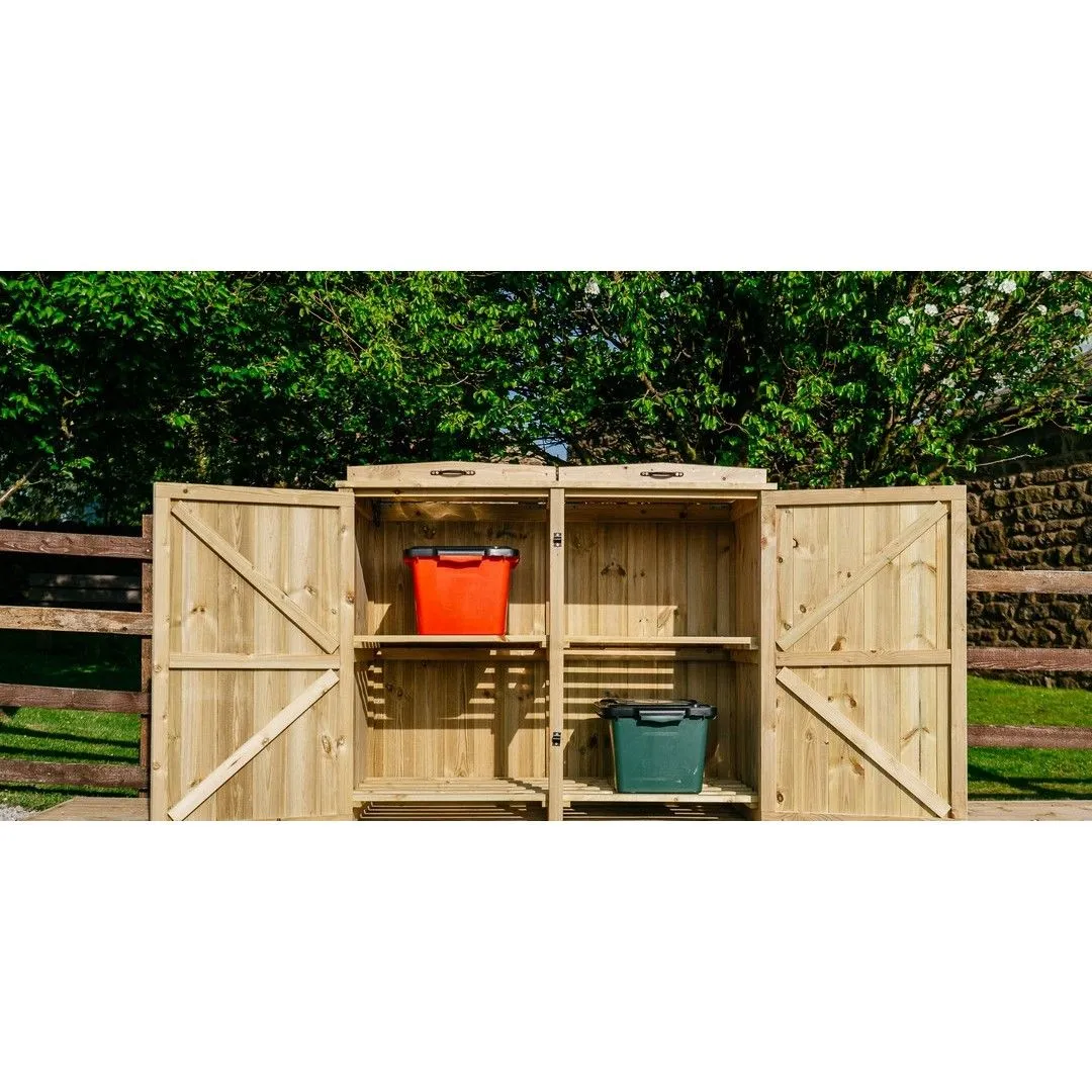 Buttercup Farm Chatburn 4 Box Store - Timber - Fits 4 x Boxes in Brown