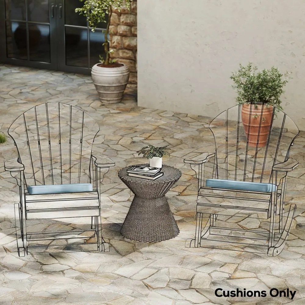 OUTSUNNY Set of 6 Chair Cushion Seat Pads with Removable Tie in Blue