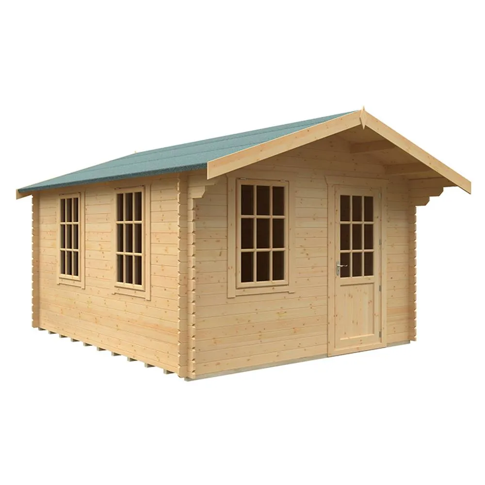 Buttercup Farm 14x12 The Carrington 28mm Cabin - L415 x W355 x H271.9 cm in Natural 1