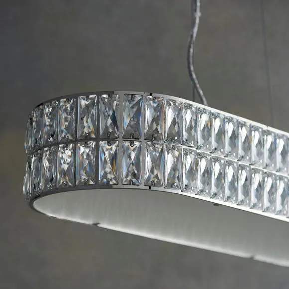 Vogue Crystal Armoury Integrated LED Diner Ceiling Light 4