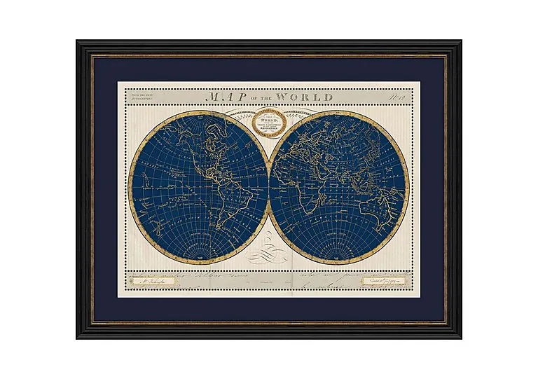 Torkingtons World Map Framed Picture