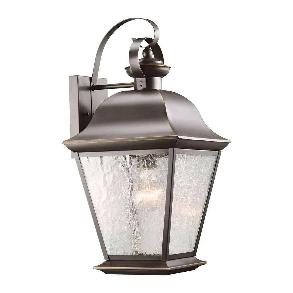 Netlighting Mount Vernon Large Wall Lantern Old Bronze IP44 in Brown
