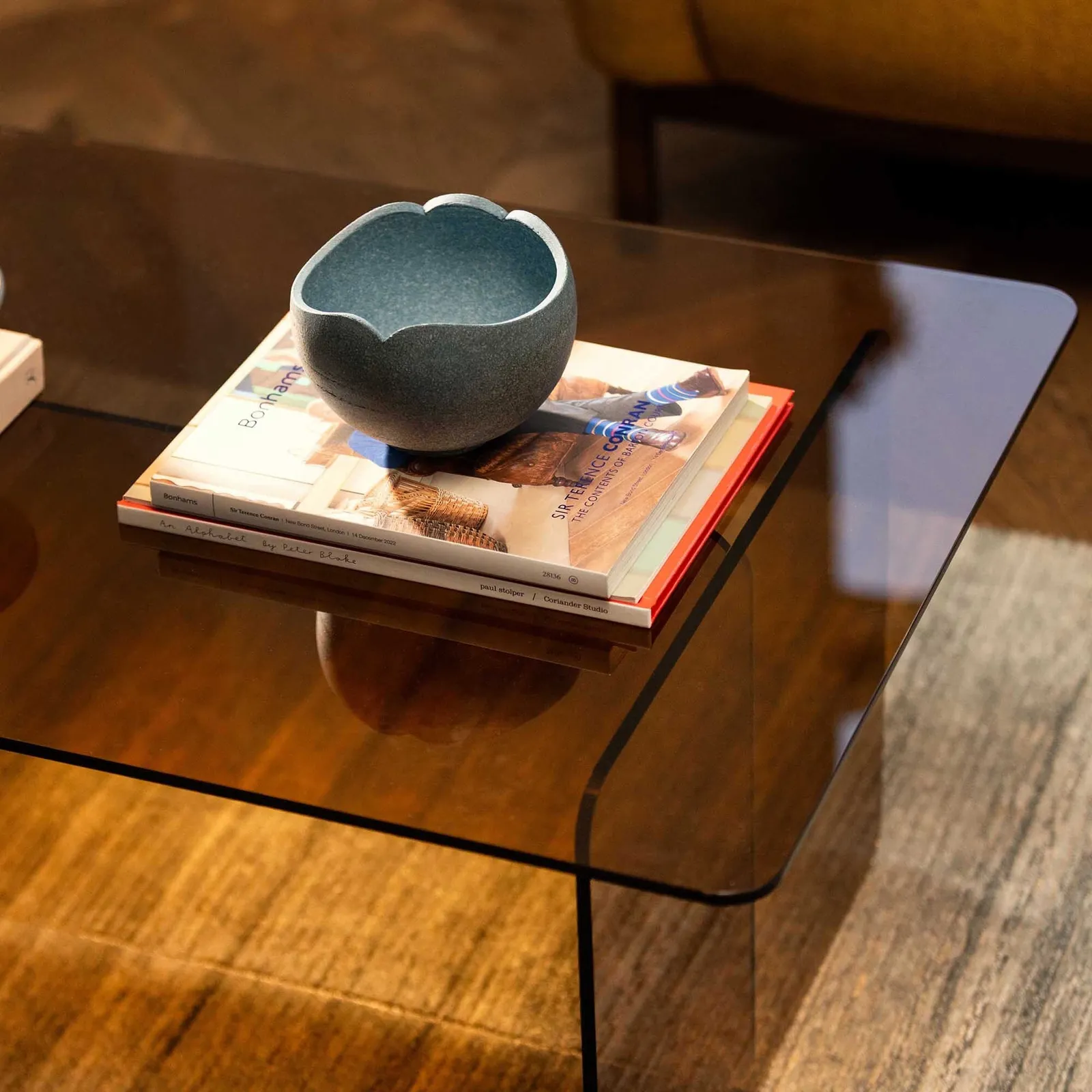 Burano 120Cm Rectangular Coffee Table, Brown Glass | Barker & Stonehouse 2
