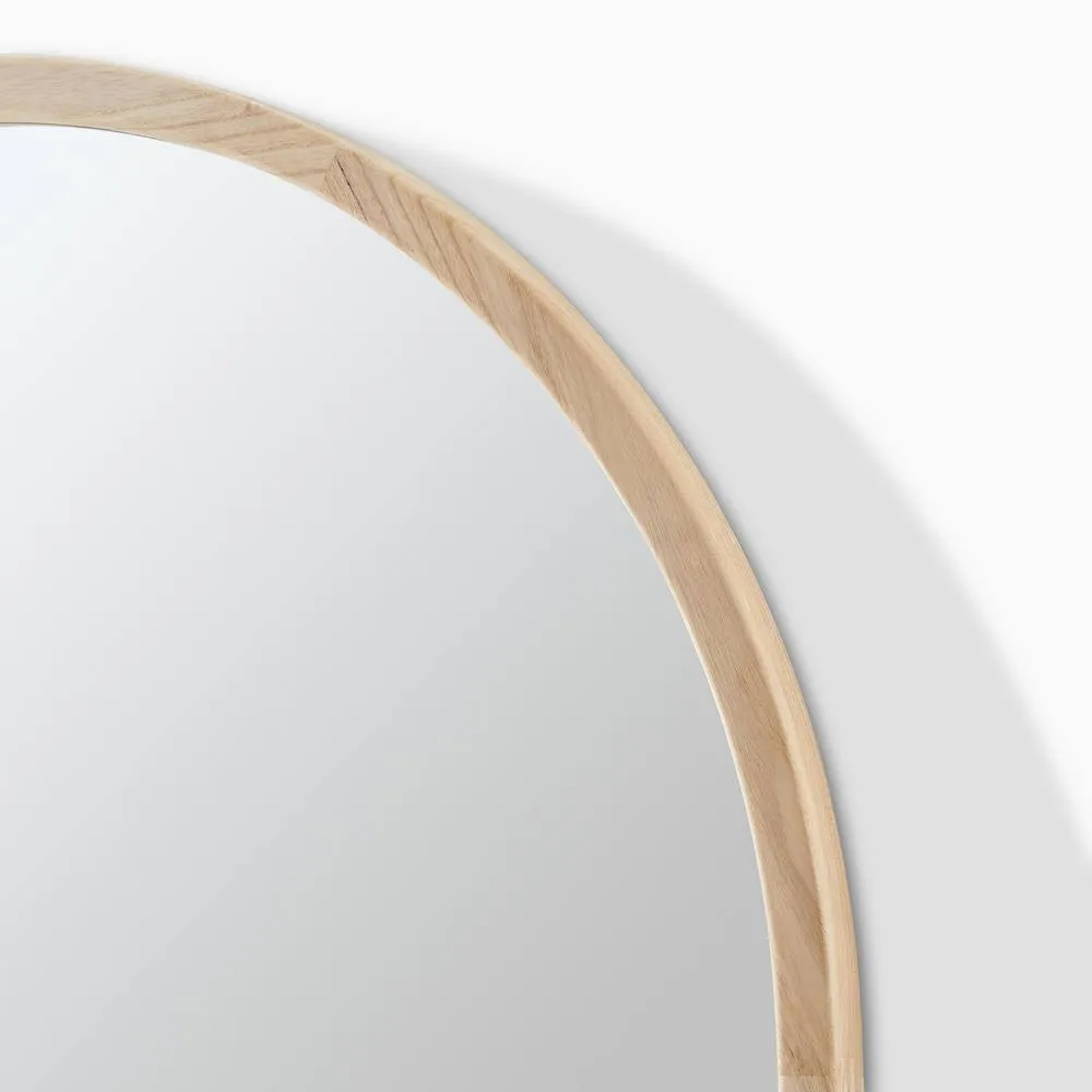 FurnitureboxUK Valerie Oak Wood Medium 100x80cm Overmantle Arch Mirror in Light Brown 6