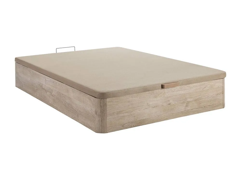 Vente-unique Ottoman Storage Bed Base - 160 X 200 Cm - Light Natural - HESTIA By in Light Oak 5