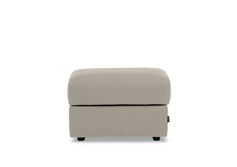 Canto Rectangular Leather Storage Footstool
