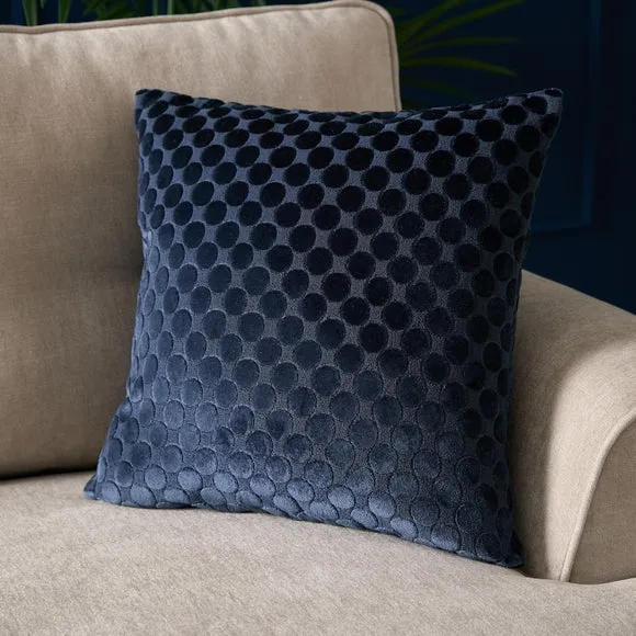 Soiree Velvet Spot Square Cushion 1