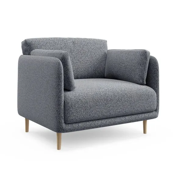 Armitage Navy Boucle Snuggle Chair 5