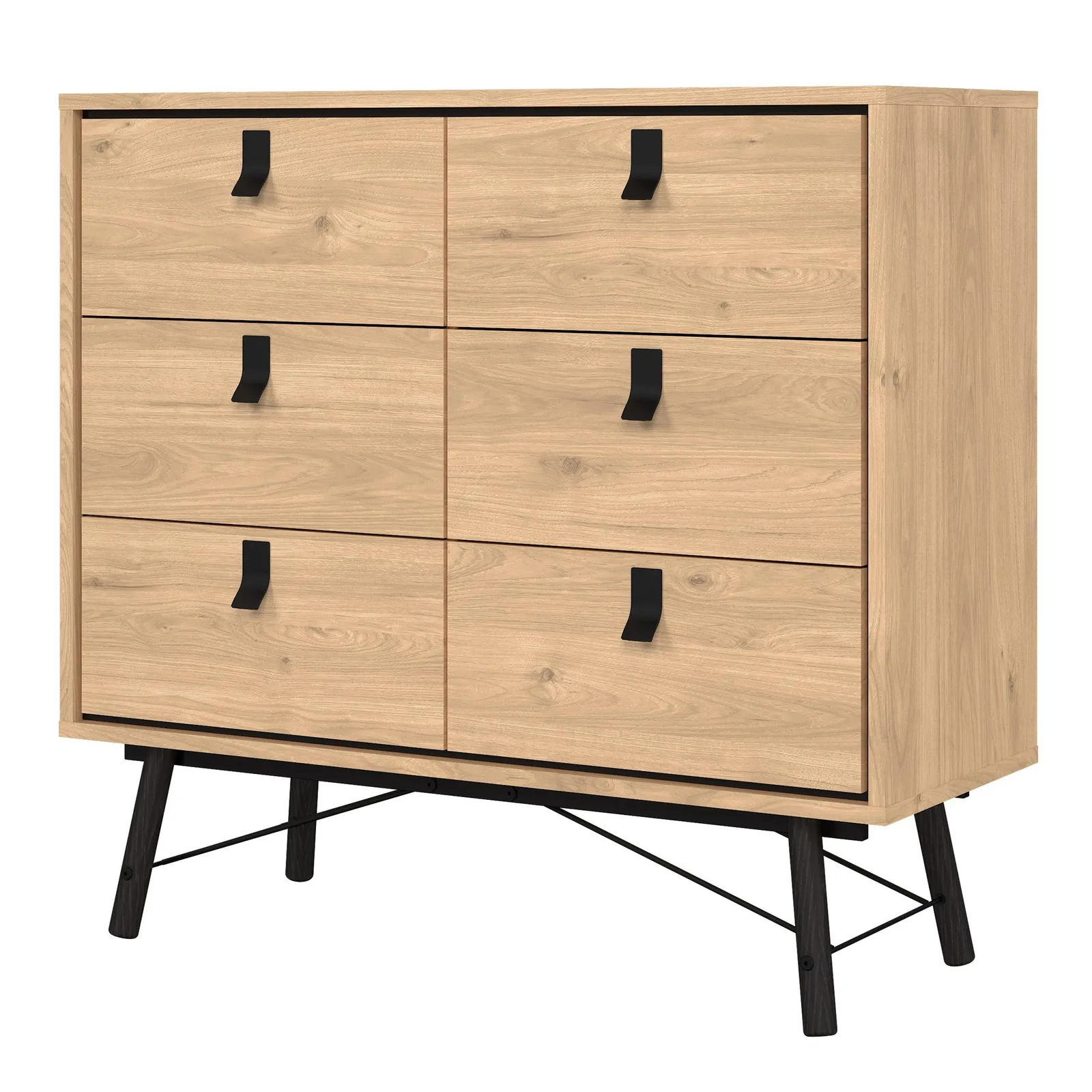 Furniture To Go Ry Double Chest of Drawers 6 Drawers in Light Oak 3