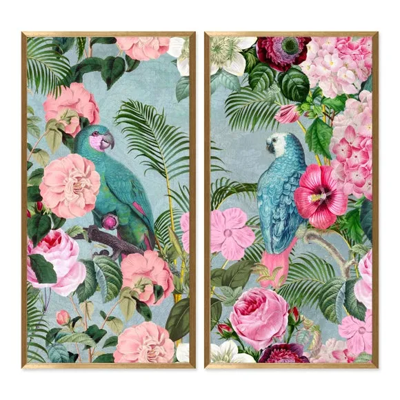 Jungle Rendezvous by andrea Haase Set of 2 Framed Prints 2