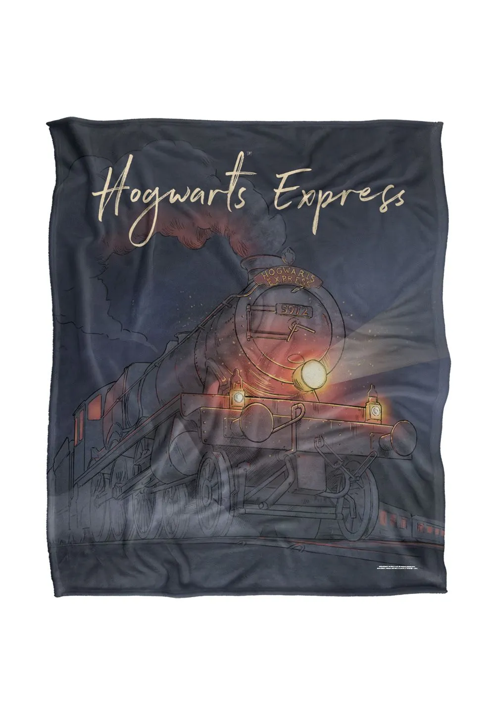 Harry Potter Blanket, 152x127 cm Hogwarts Express Silky Touch Super Soft Throw Blanket in White