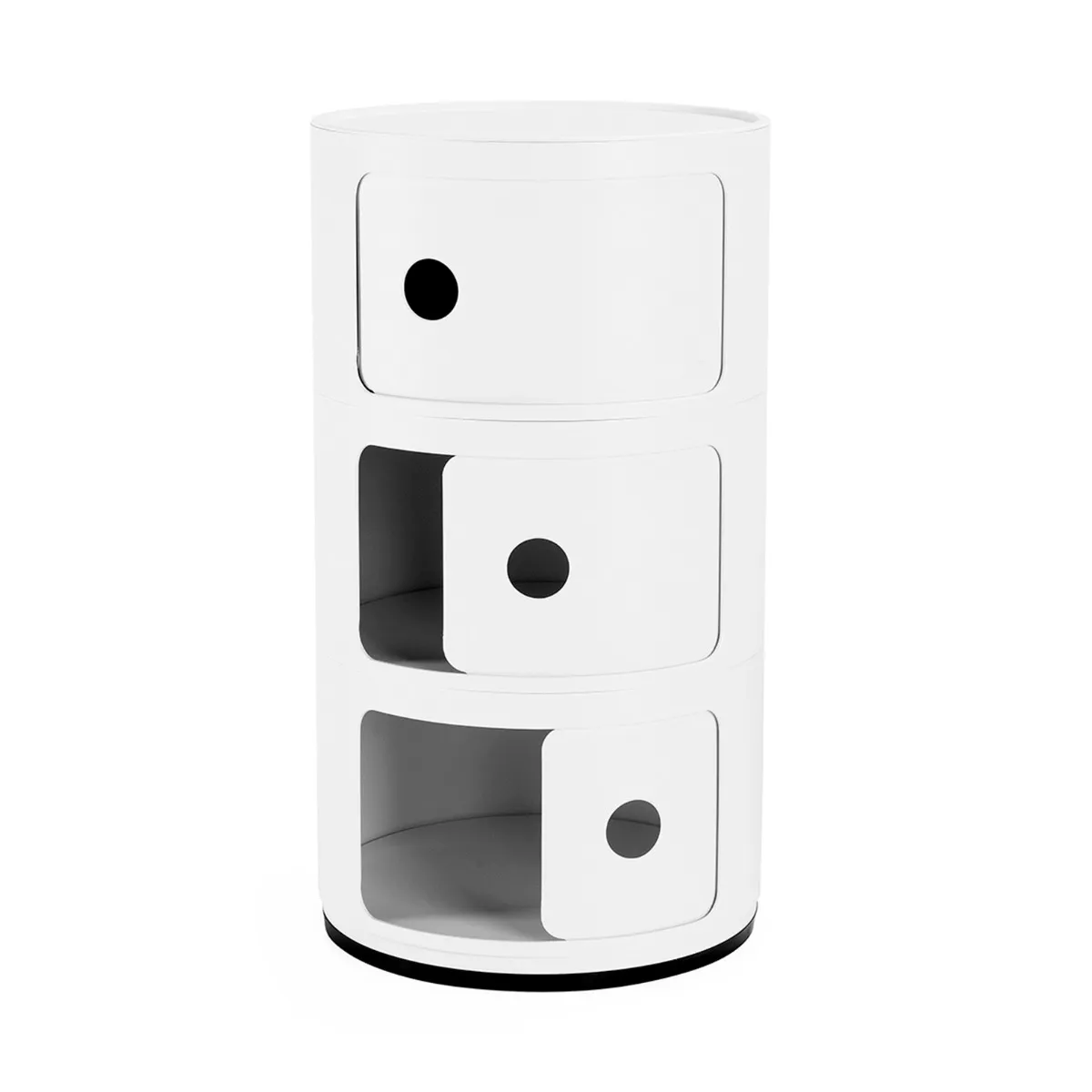 Kartell Componibili Recycled 3 Element Table, White Plastic | Barker & Stonehouse 2