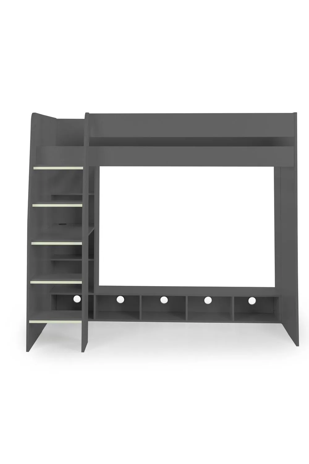Julian Bowen Nebula Gaming Highsleeper Loft Bed with Desk in Dark Grey 3