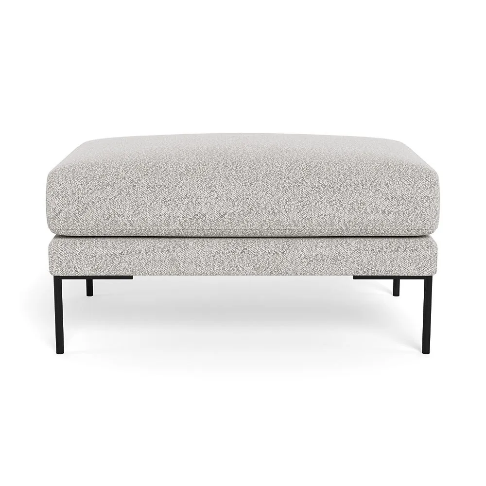 Heal's Torrington Ottoman Chunky Boucle Ecru Black Feet 1