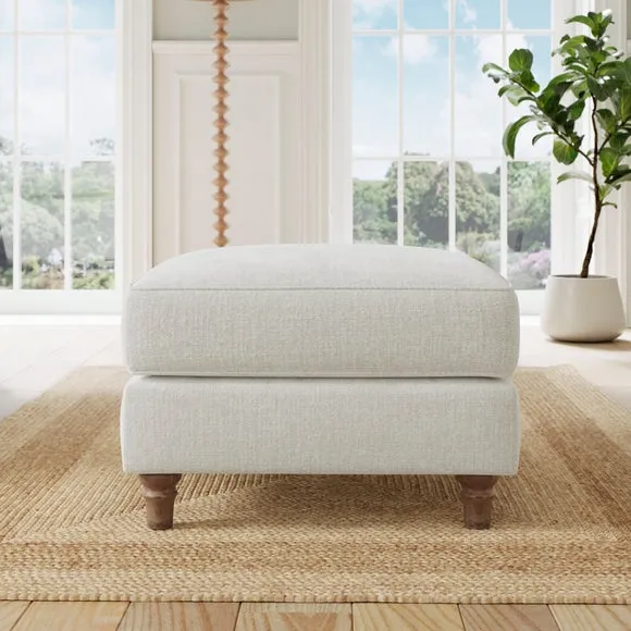Flori Chenille Soft Texture Footstool 3