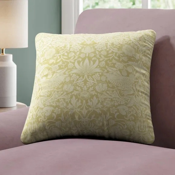 William Morris At Home Strawberry Thief Tonal Made To Order Cushion Cover 1