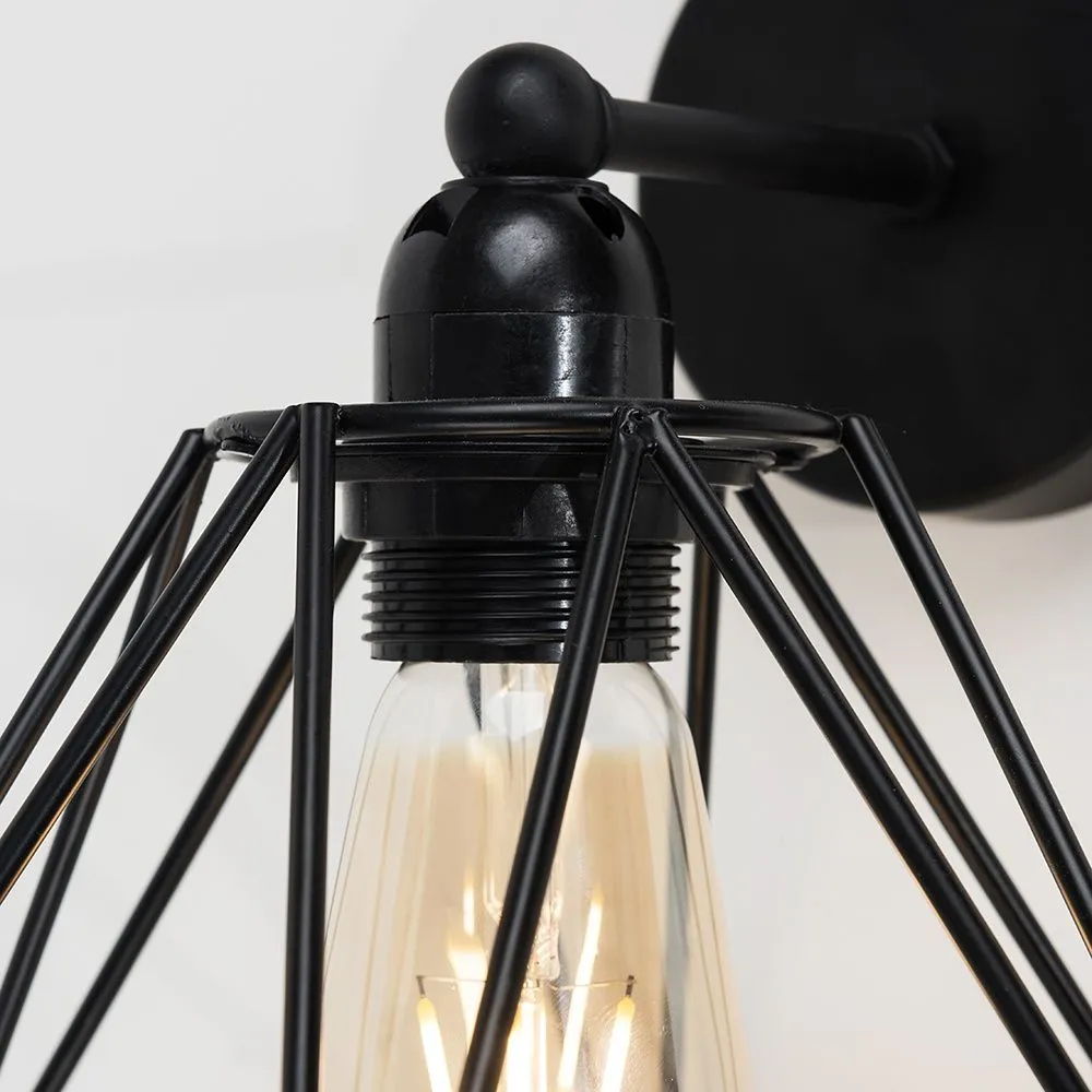 ValueLights Diablo Black Indoor Wall Light Fitting 4