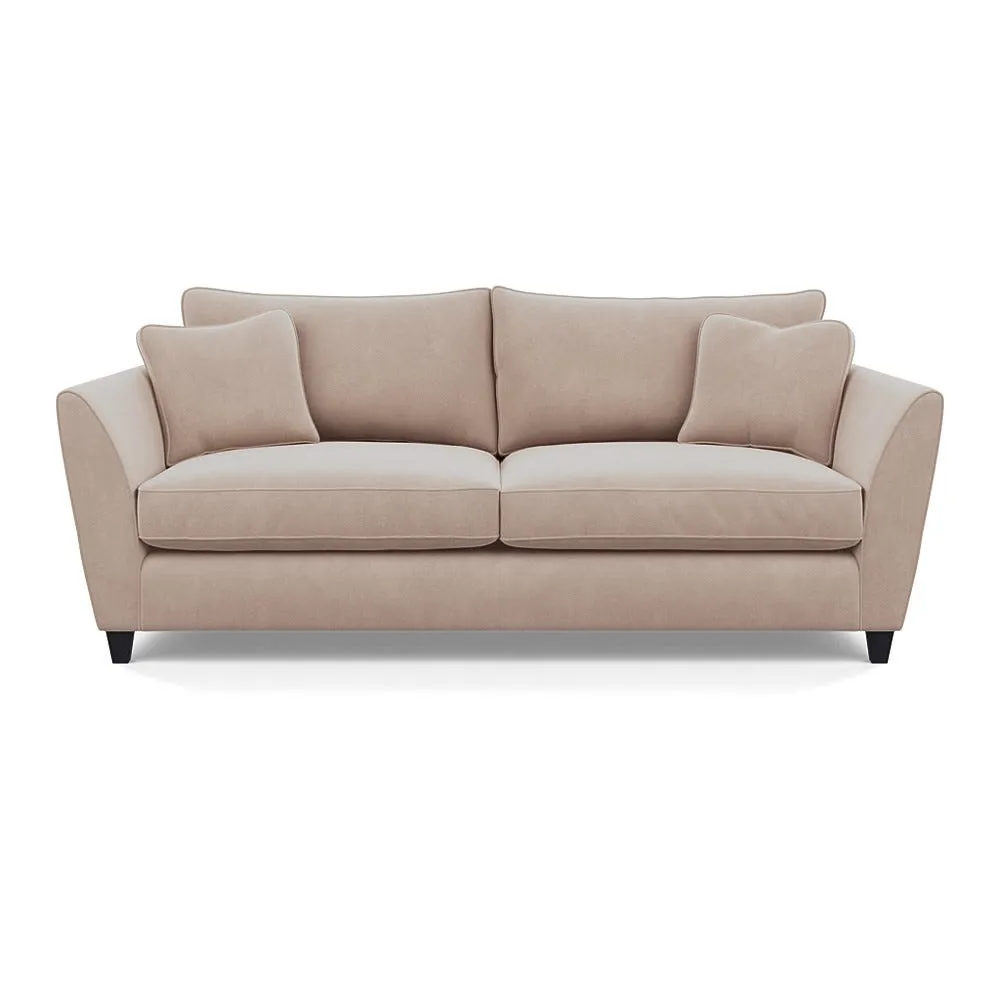 Heal's Torino 4 Seater Sofa Smart Velvet Pebble Black Feet 1