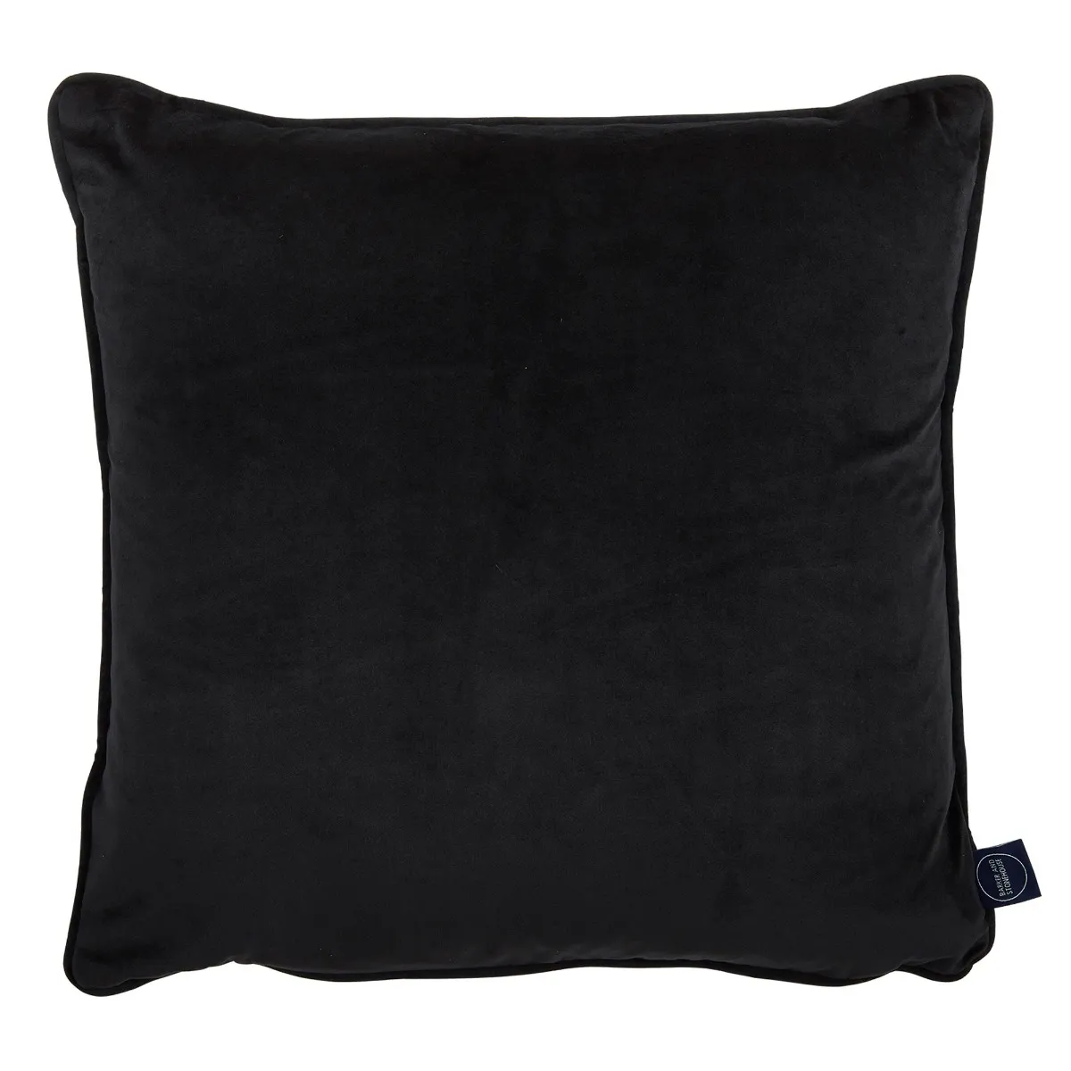 Plush Jet Cushion, Square Fabric | Barker & Stonehouse