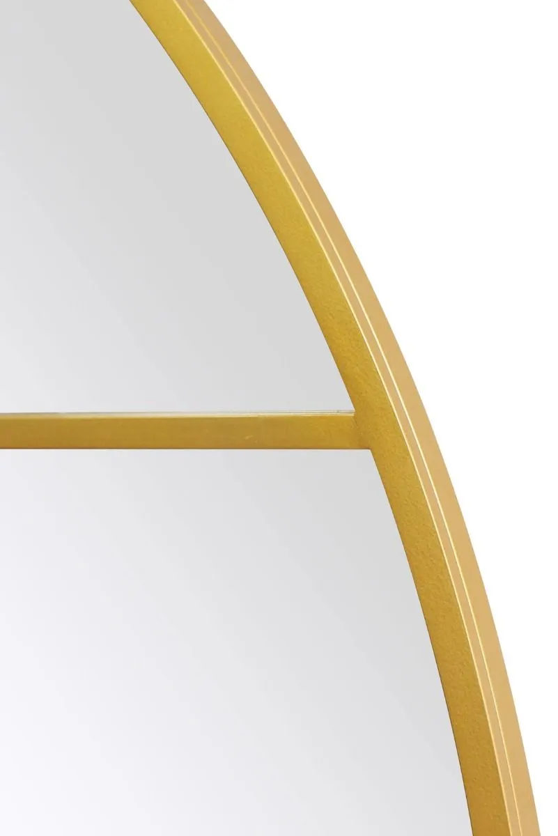 MirrorOutlet Gold Framed Flat Bottom Circular Garden Wall Mirror (189CM X 180CM) 5