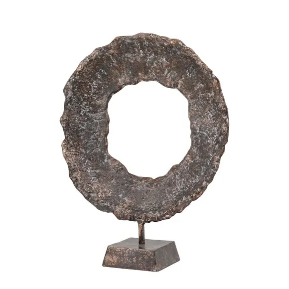 Crossland Grove Keanu Circle Sculpture 690mm, Orange 2
