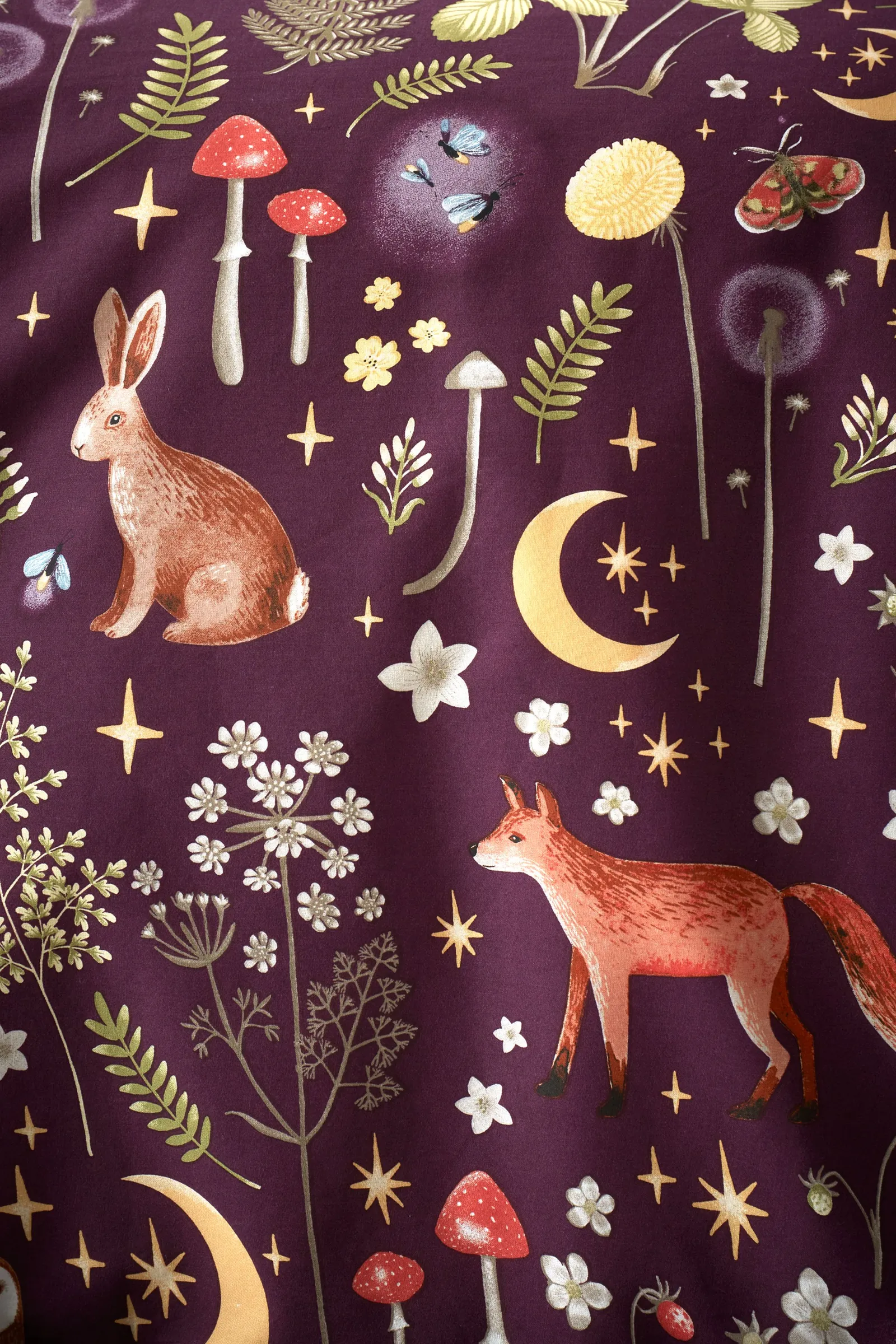 Catherine Lansfield 'Enchanted Twilight Animals' Reversible Duvet Cover Set in Plum 5