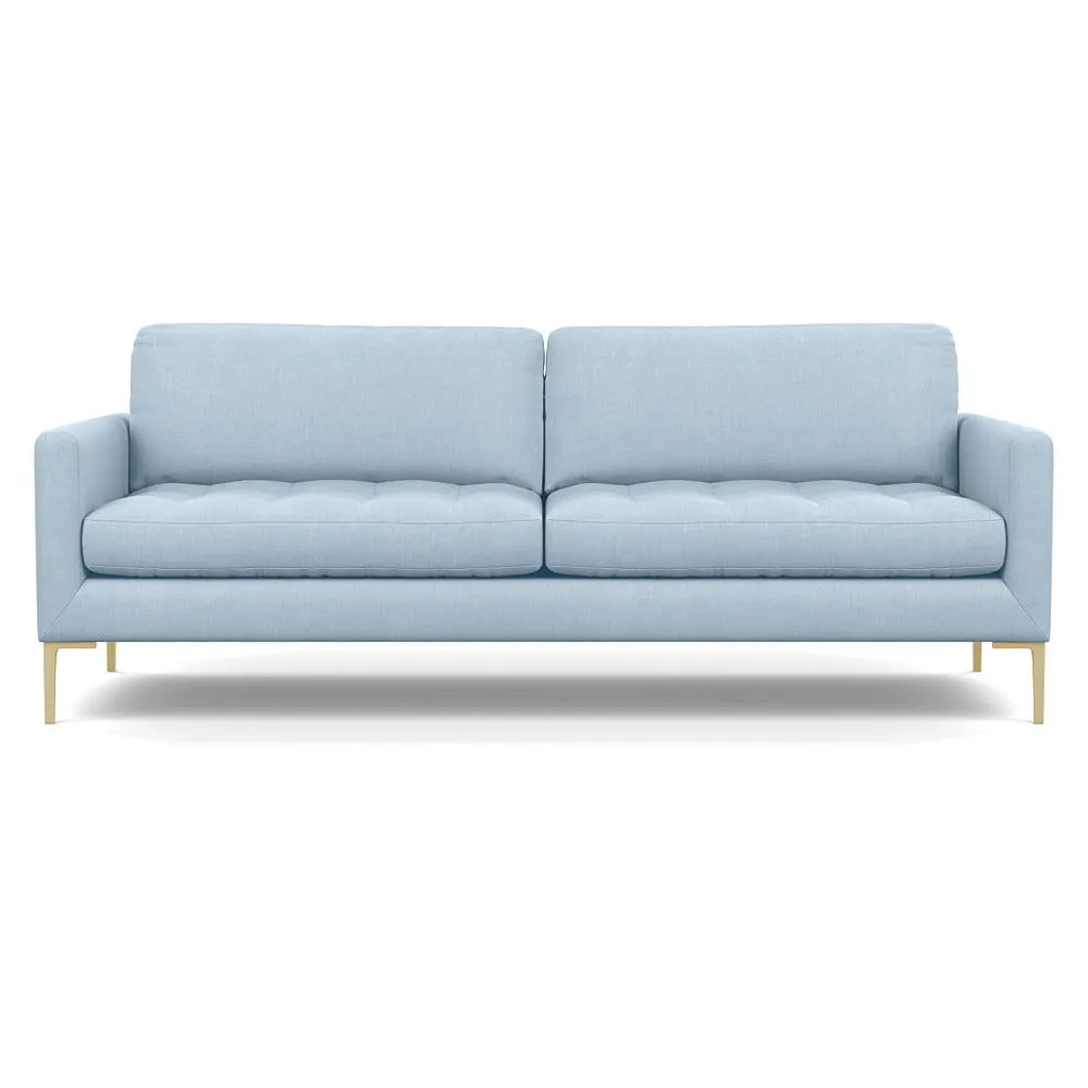 Heal's Eton 4 Seater Sofa Capelo Linen-Cotton Sea Shanty Brass Feet 1