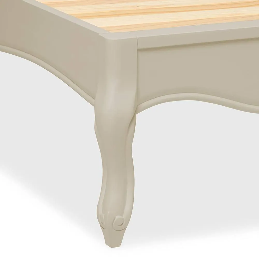 Statement Furniture Juliette French Style 5ft King Size Bed with Wooden Headboard in Ivory 6
