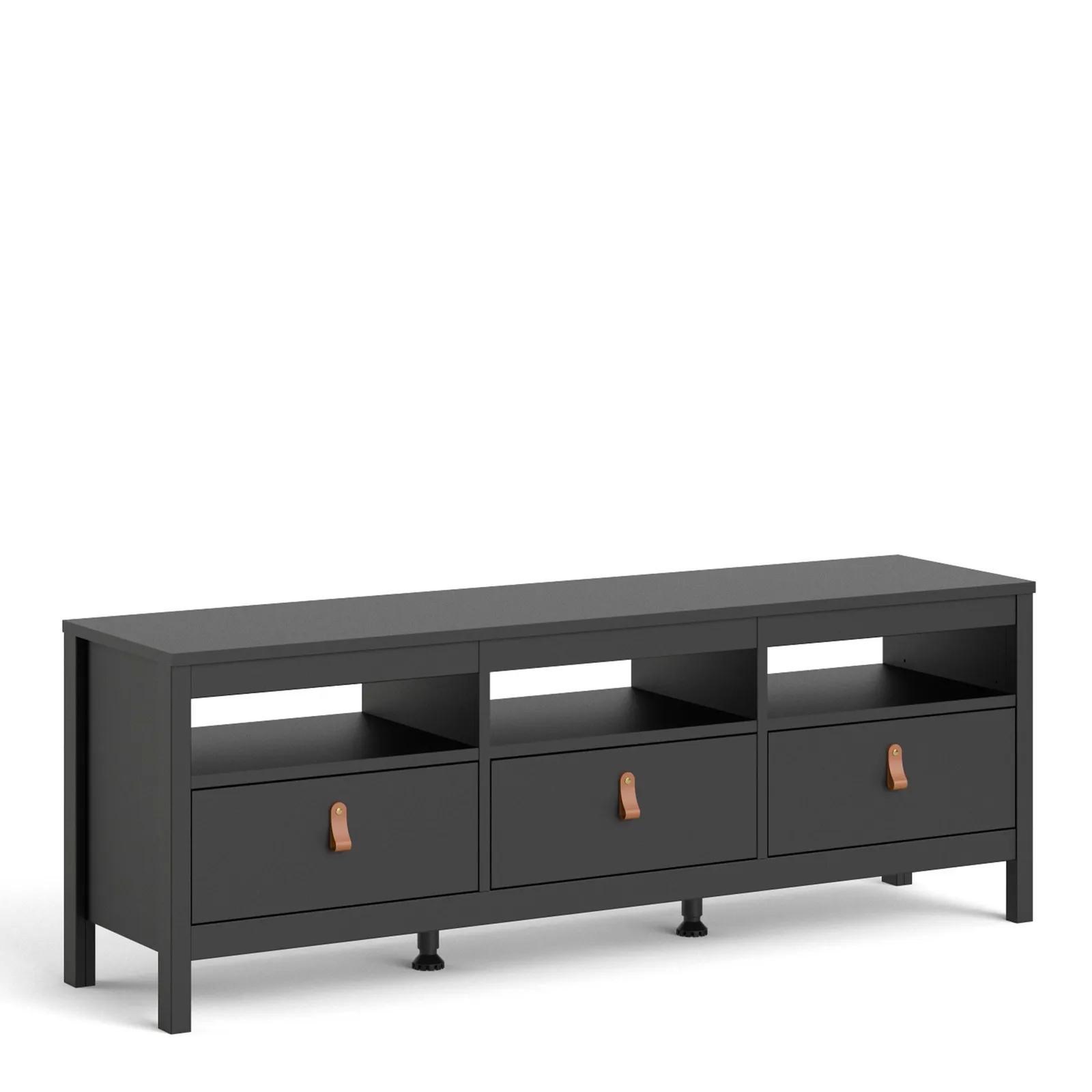 Furniture To Go Barcelona TV Unit 3 Drawers in Black