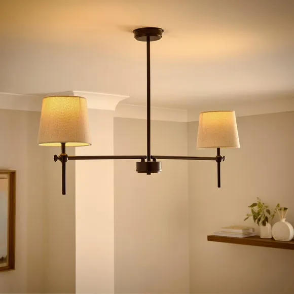 Charleston 2 Light Adjustable Diner Ceiling Light 2